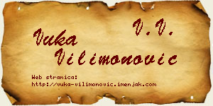 Vuka Vilimonović vizit kartica
